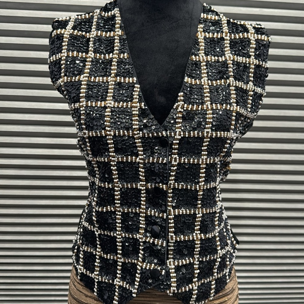 Sequined vest